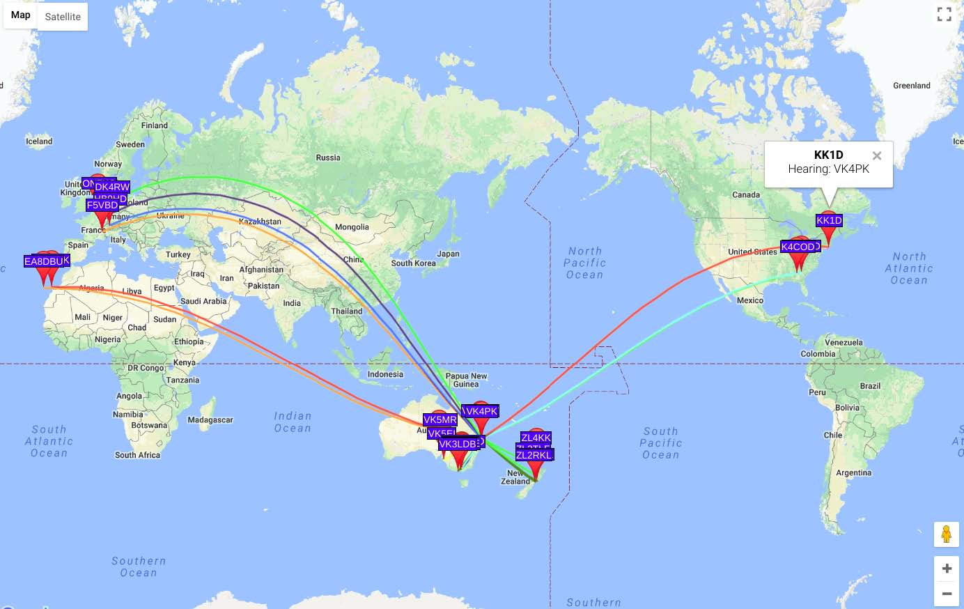 WSPRnet Map Number 02
